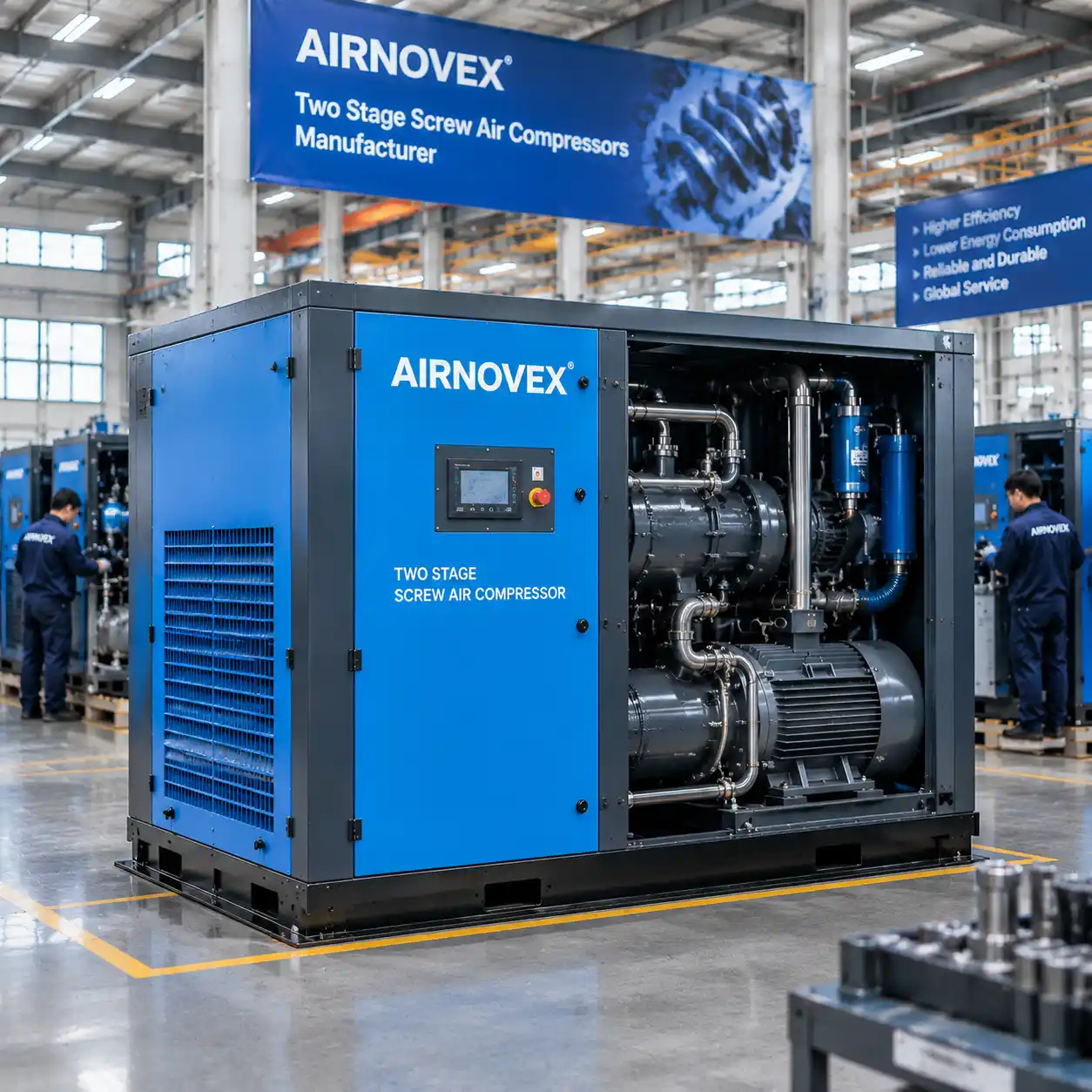 Two Stage Screw Air Compressors Manufacturer