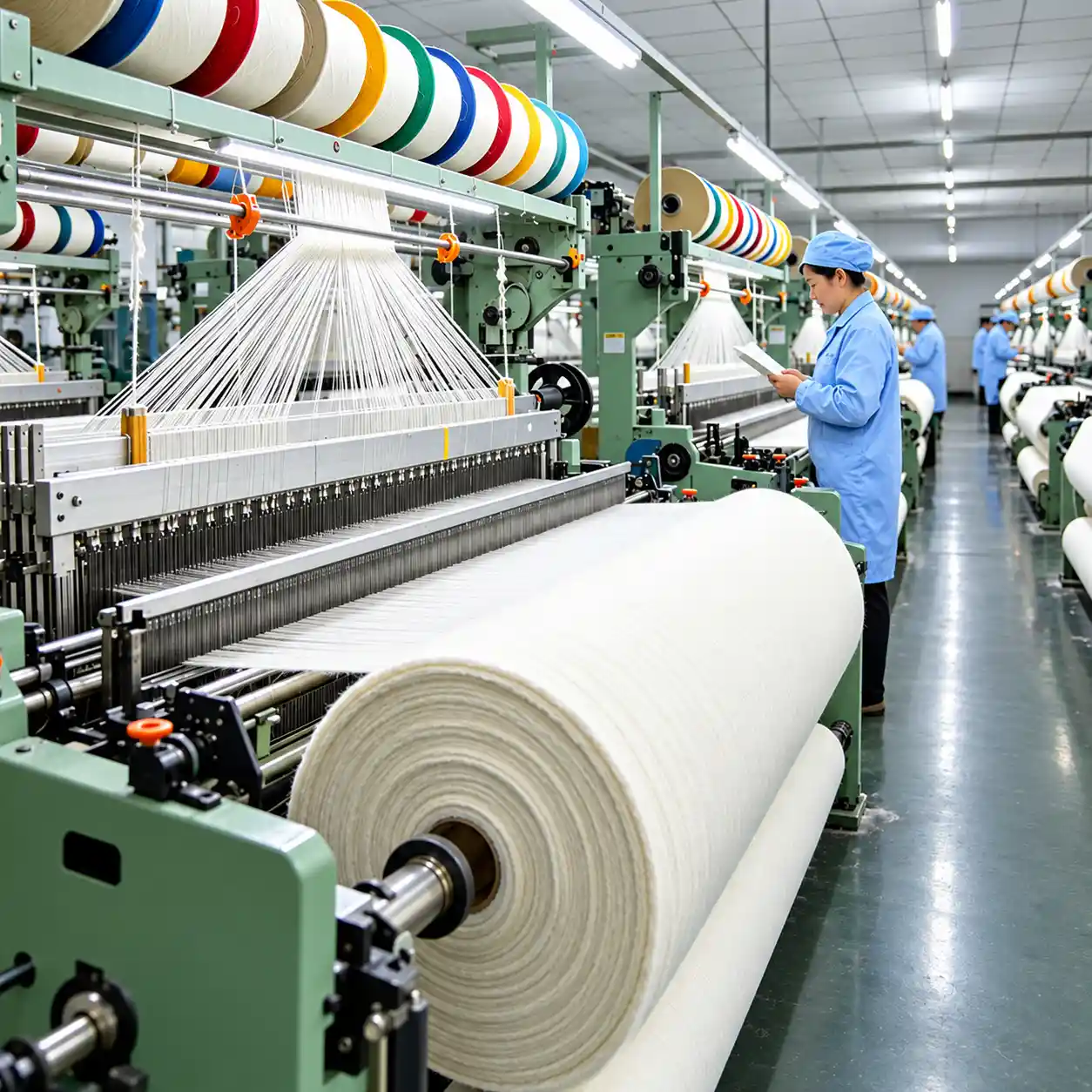 Industrial air compressors for textile manufacturing